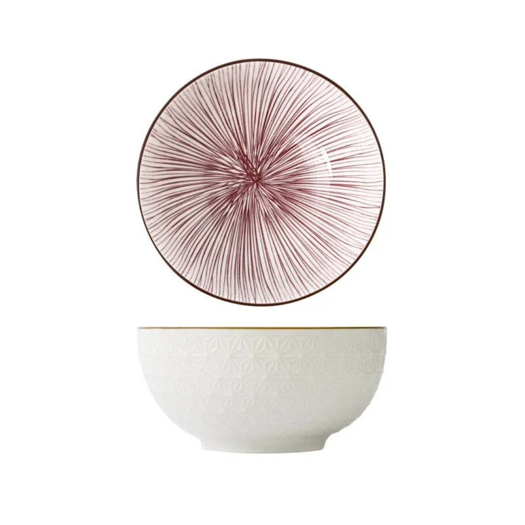 Tigela de Cerâmica Pintada à Mão - Elegância e Estilo para sua Mesa