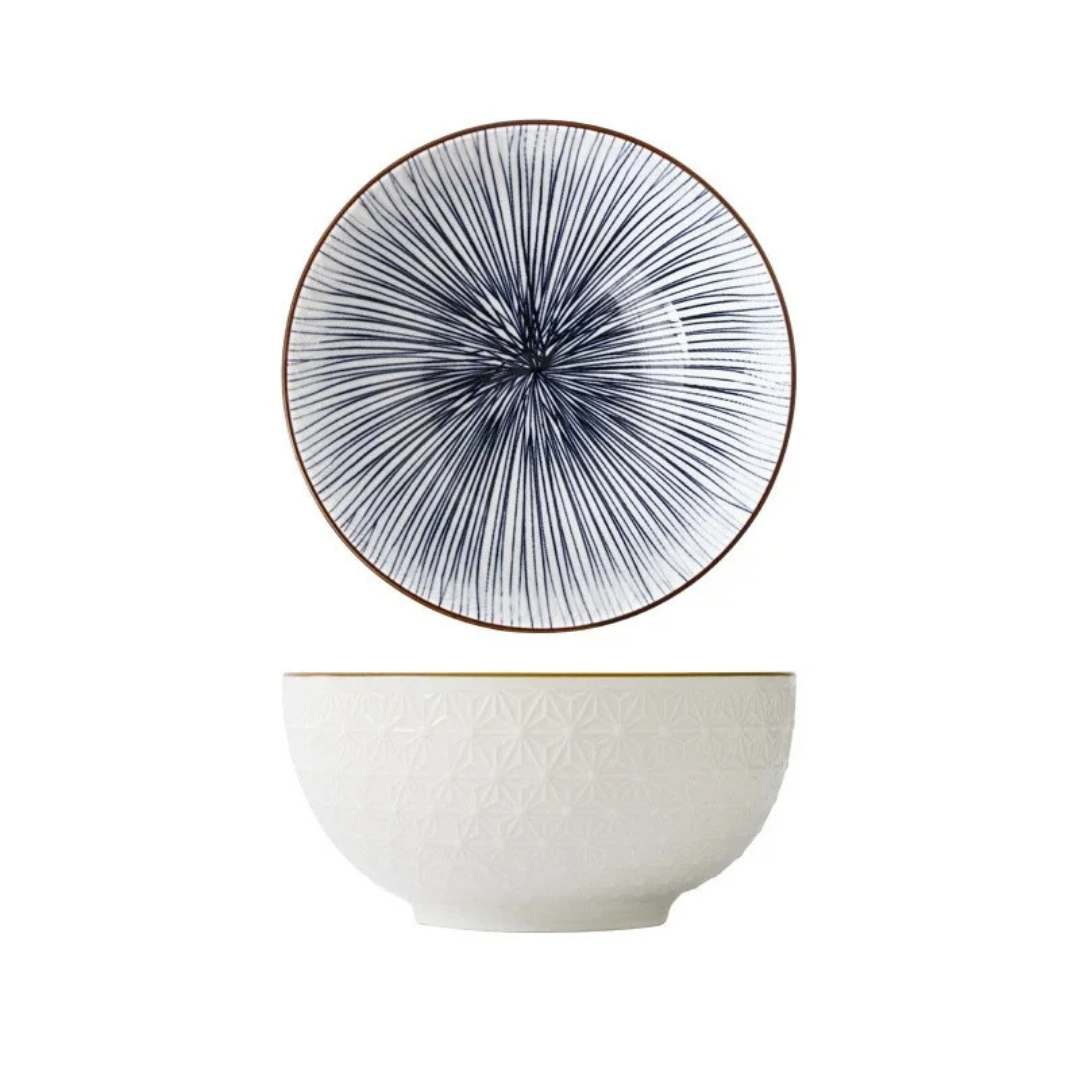 Tigela de Cerâmica Pintada à Mão - Elegância e Estilo para sua Mesa