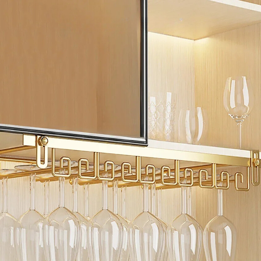 Suporte para Taças de Vinho para Armário em Aço Inox