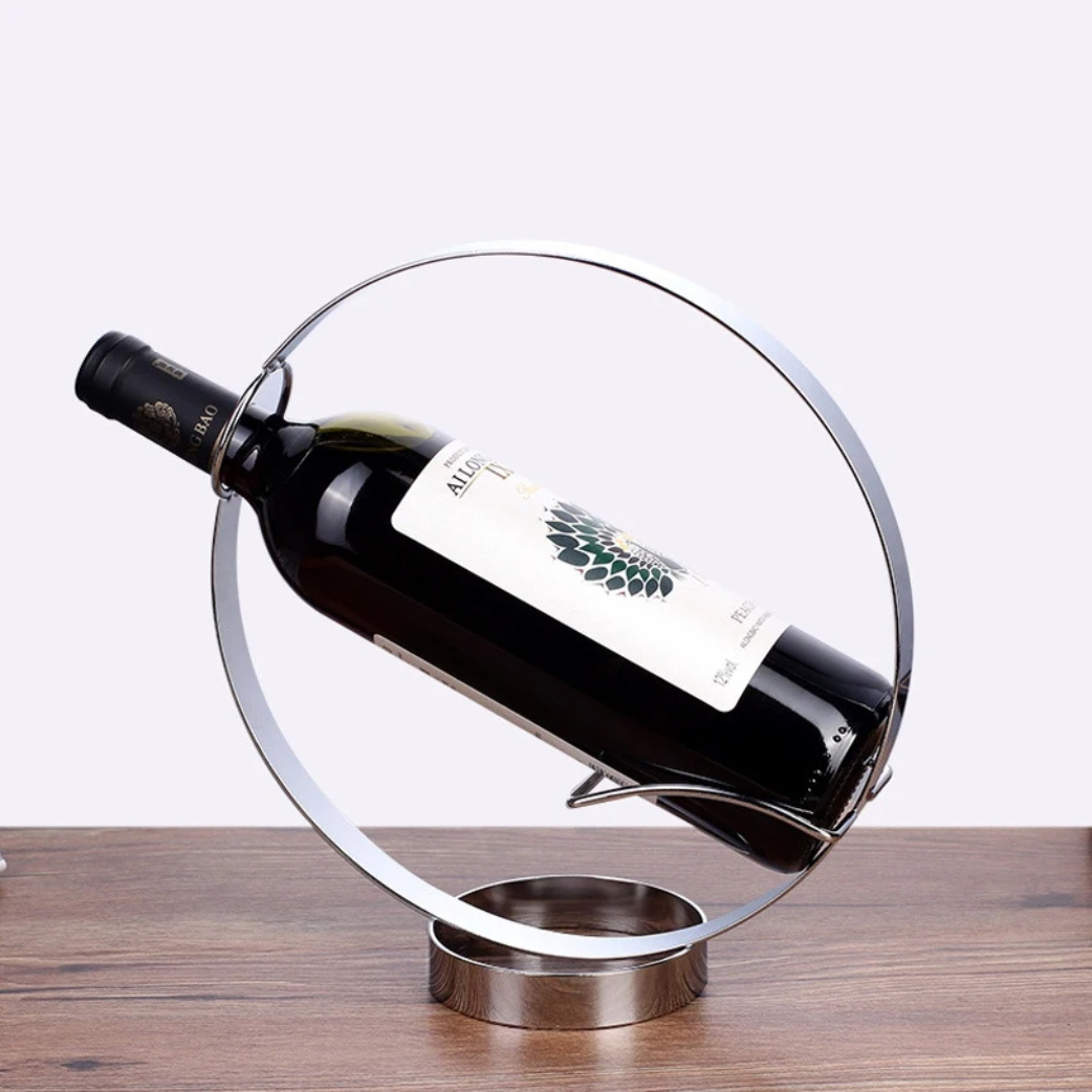 Suporte de Vinho Decorativo em Metal Vintage