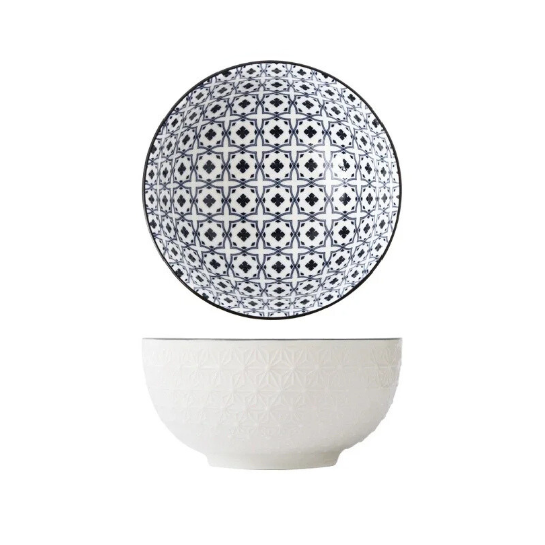 Tigela de Cerâmica Pintada à Mão - Elegância e Estilo para sua Mesa