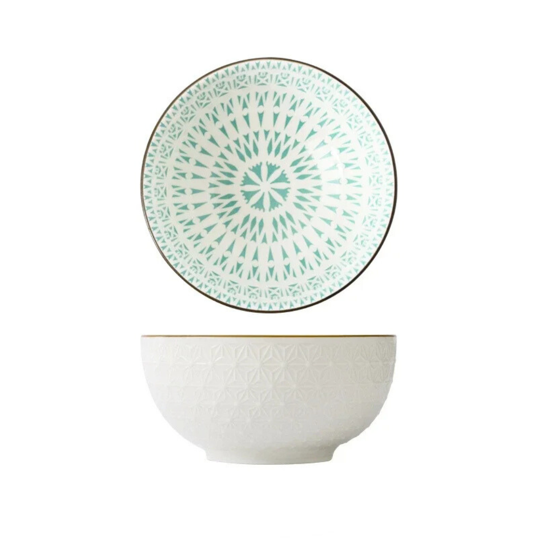 Tigela de Cerâmica Pintada à Mão - Elegância e Estilo para sua Mesa