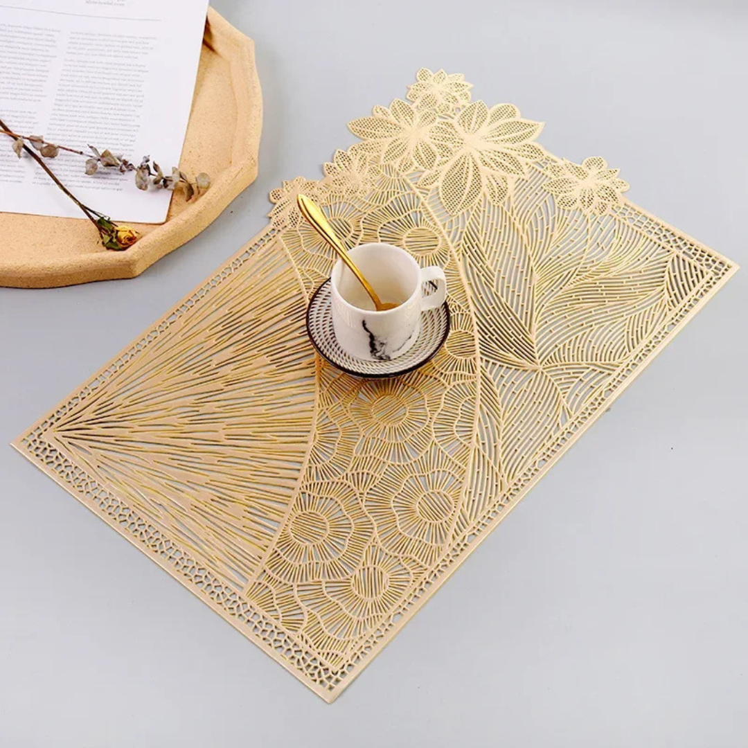 Jogo Americano em PVC Dourado