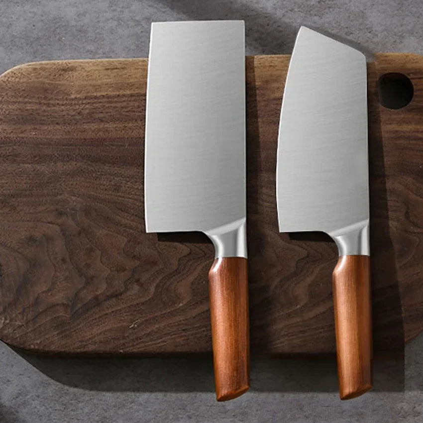 Faca de Cozinha Profissional Ultra-Afiada em Aço Inox para Cortes de Carne e Vegetais