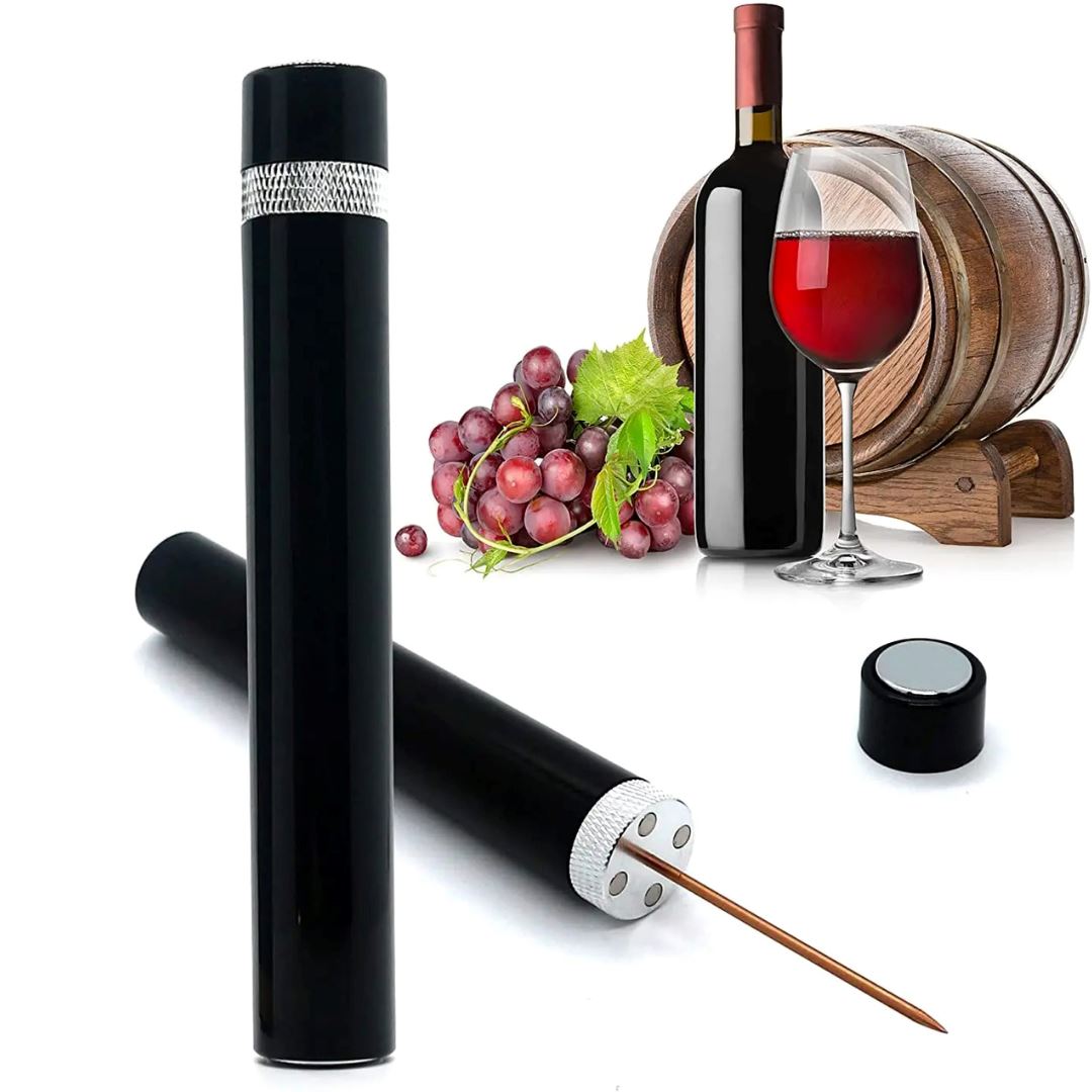 Abridor de Garrafa de Vinho com Bomba de Ar - Prático e Elegante Vinho017 Cozinha com Estilo Prata
