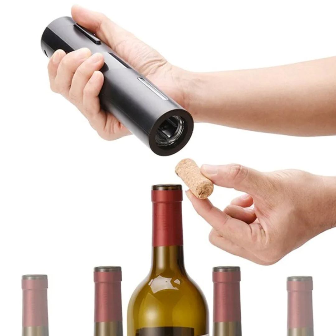 Abridor de Vinho Elétrico - Para Apreciadores de Vinhos Finos Bar e Churrasco001 Cozinha com Estilo