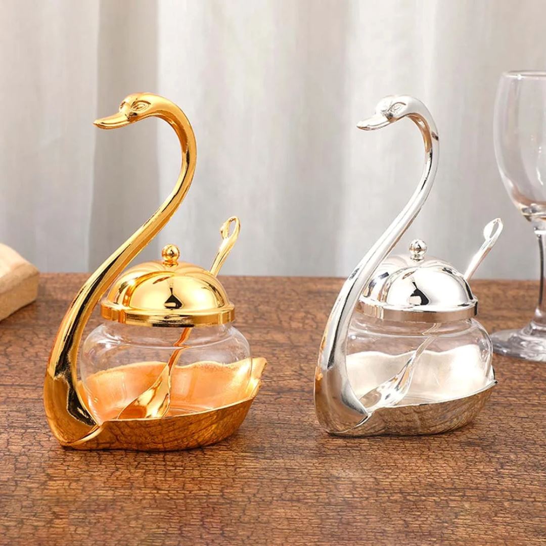 Açucareiro em Formato de Cisne - Toque de Elegância no Seu Dia a Dia Mesa Posta033 Cozinha com Estilo