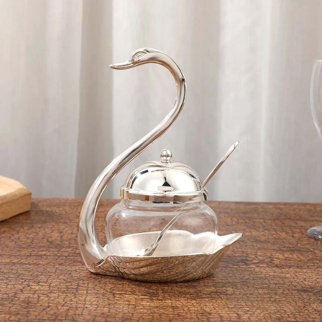 Açucareiro em Formato de Cisne - Toque de Elegância no Seu Dia a Dia Mesa Posta033 Cozinha com Estilo