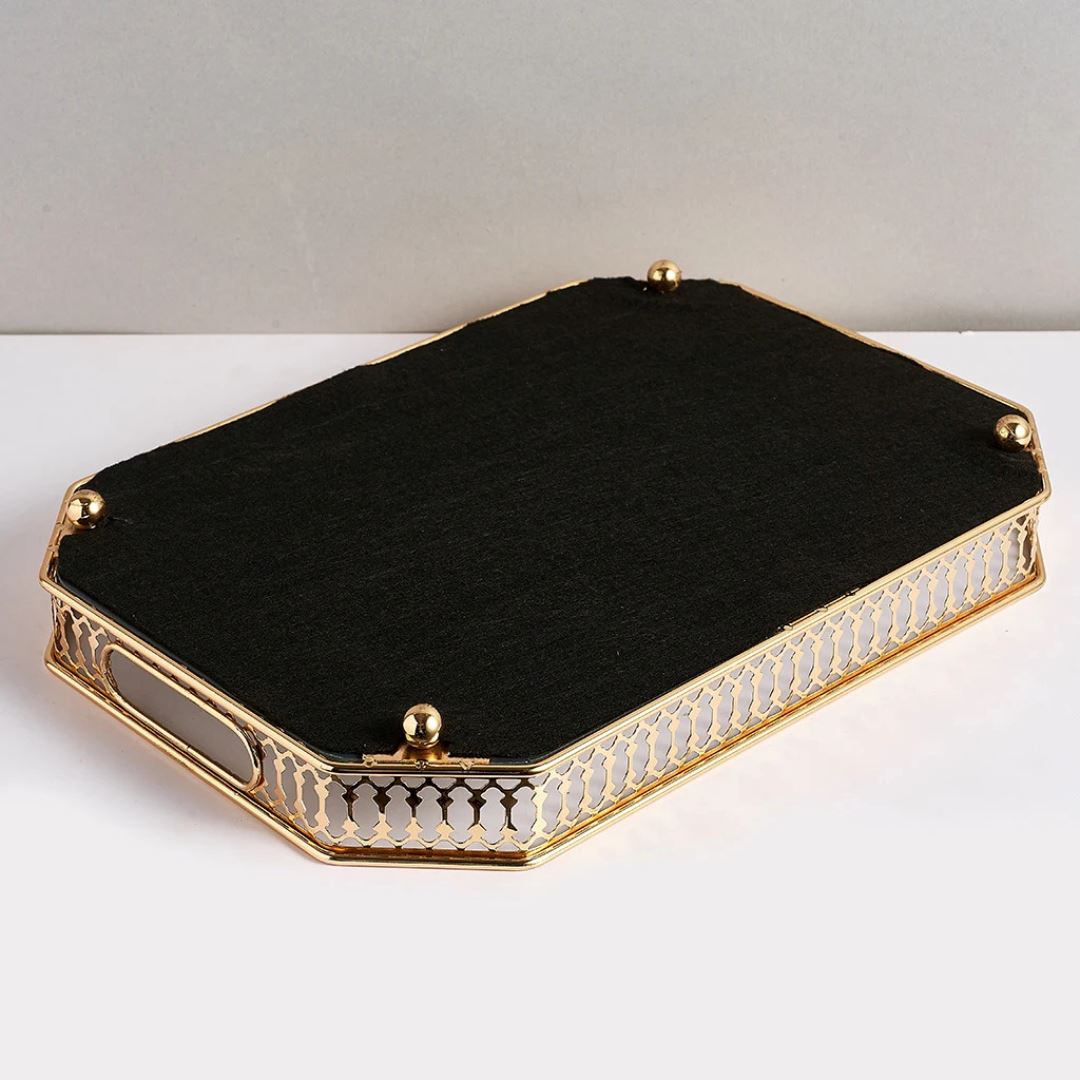 Bandeja Espelhada Luxuosa Vintage - Elegância na Organização Decoração002 Cozinha com Estilo