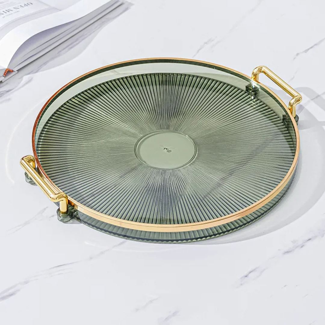 Bandeja Multiuso de Acrílico - Praticidade e Estilo para Sua Rotina Mesa Posta002 Cozinha com Estilo Verde