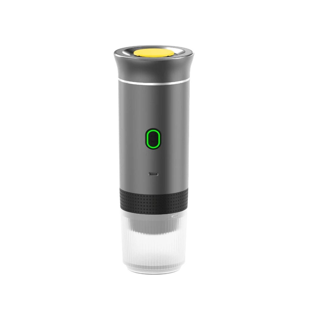 Cafeteira Expresso Portátil USB 3 em 1 – Máquina de Café com Aquecimento Sem Fio para Casa e Viagem Utilidades022 Cozinha com Estilo Cinza