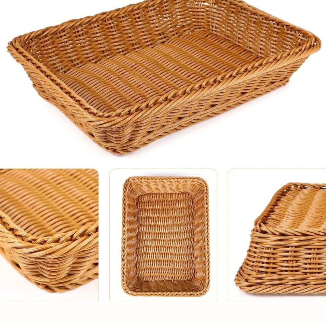 Cesta de Pão de Vime com Tampa de Acrílico Mesa Posta053 Cozinha com Estilo