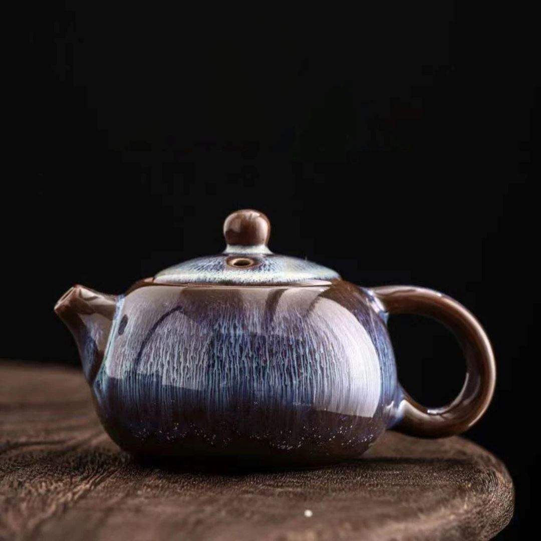 Chaleira em Cerâmica Esmaltado 250ml - Elegância para sua Mesa Clube do Chá019 Cozinha com Estilo
