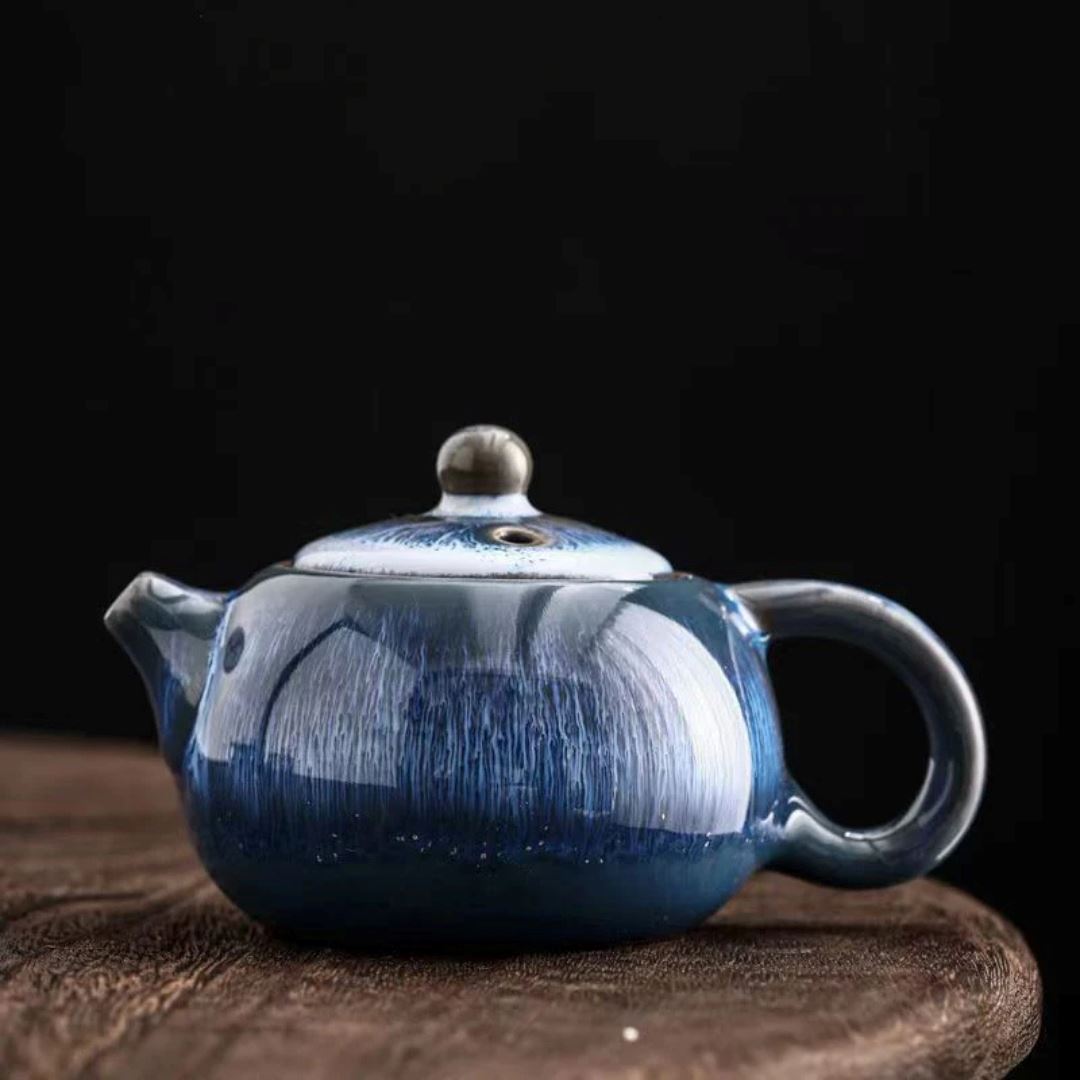 Chaleira em Cerâmica Esmaltado 250ml - Elegância para sua Mesa Clube do Chá019 Cozinha com Estilo