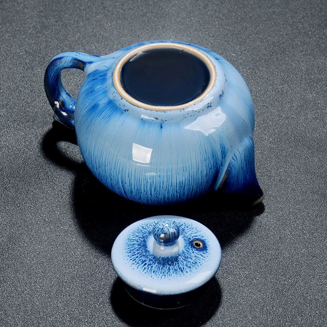 Chaleira em Cerâmica Esmaltado 250ml - Elegância para sua Mesa Clube do Chá019 Cozinha com Estilo