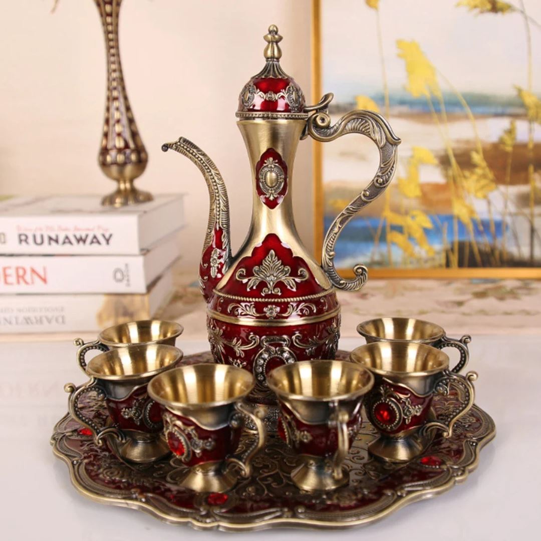 Conjunto de Chá Vintage Retro - Cozinha Estilo Árabe Luxoso Clube do Chá014 Cozinha com Estilo