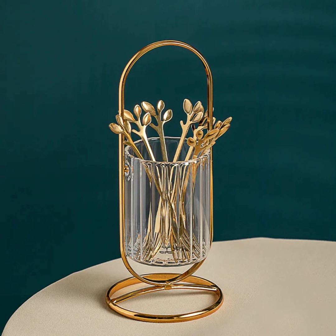 Conjunto de Garfos para Sobremesa com Suporte - Praticidade e Elegância para Sua Cozinha Mesa Posta036 Cozinha com Estilo