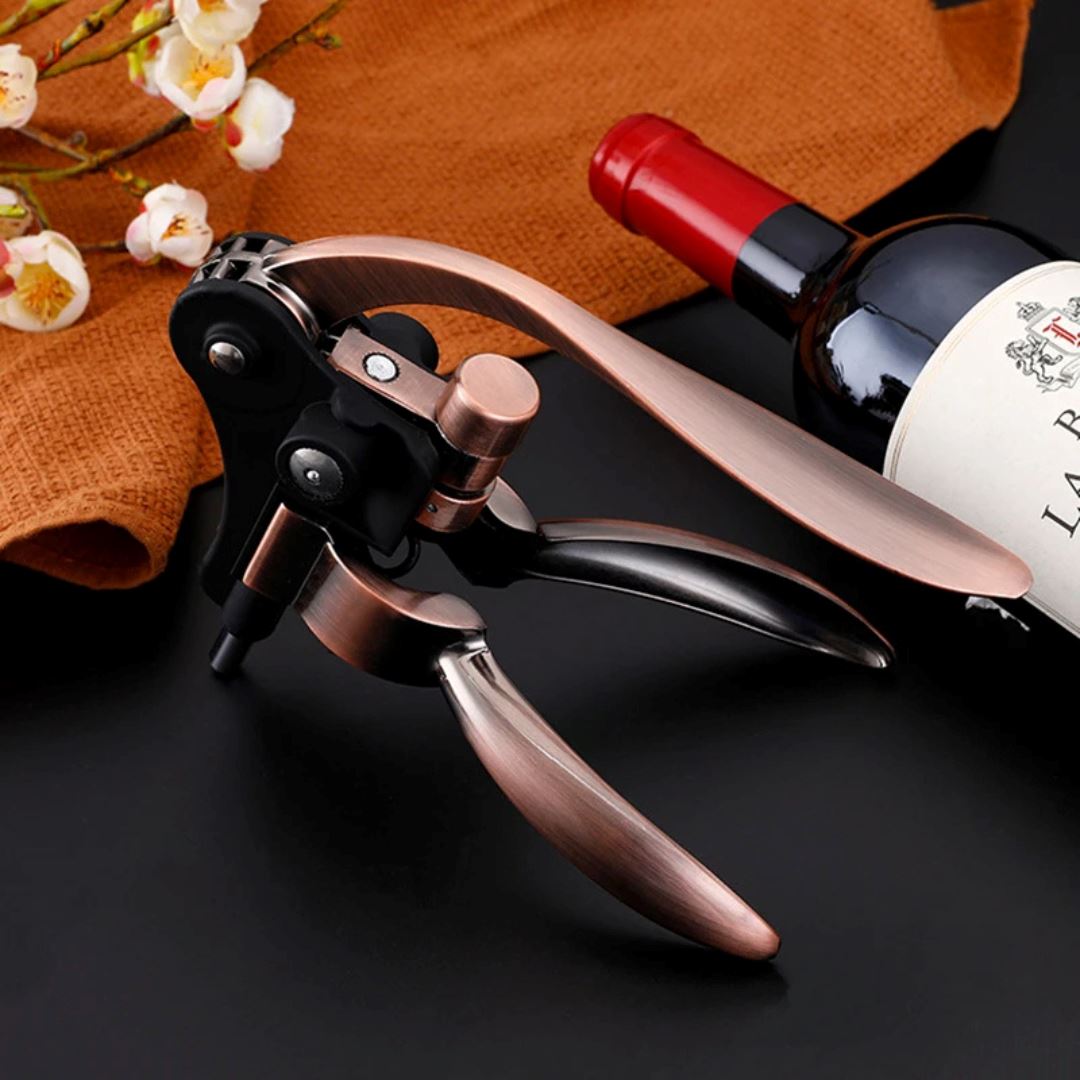 Conjunto Profissional de Abertura de Vinho - Abridor de Garrafa, Cortiça, Saca-Rolhas (Liga de Zinco) Cozinha com Estilo