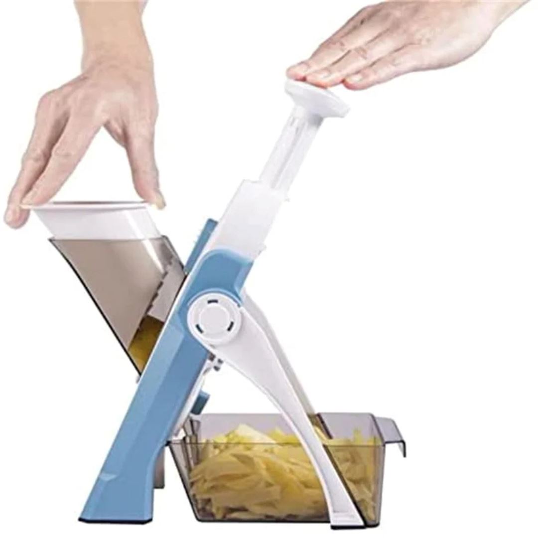 Cortador de Legumes Multifuncional - Versatilidade e Conveniência em um Só Produto Utilidades003 Cozinha com Estilo Azul
