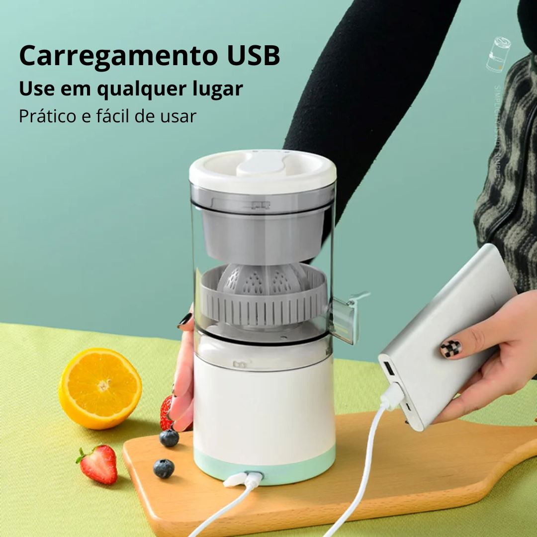Espremedor de Frutas USB - Juicer Elétrico Inox Utilidades004 Cozinha com Estilo