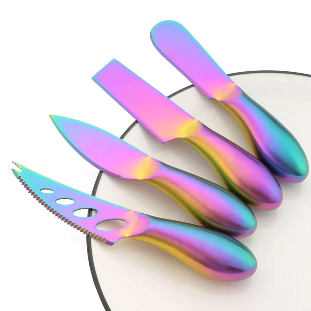 Kit para Queijos em Aço Inoxidável - Utensílios Elegantes Mesa Posta010 Cozinha com Estilo