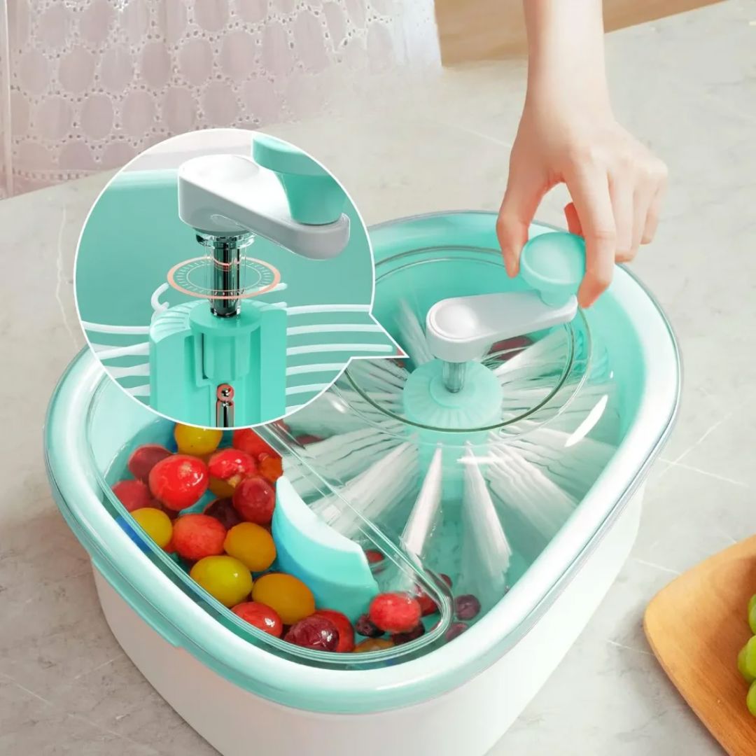 Lavadora de Frutas e Legumes com Escova Giratória e Escorredor Utilidades023 Cozinha com Estilo