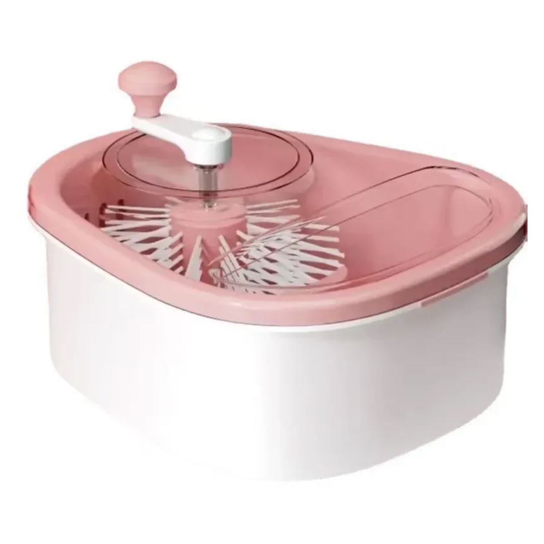 Lavadora de Frutas e Legumes com Escova Giratória e Escorredor Utilidades023 Cozinha com Estilo Rosa