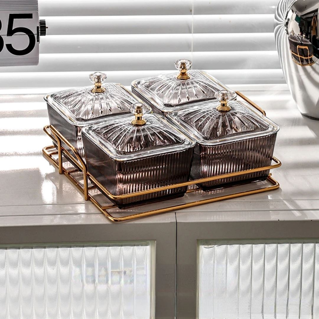 Luxuosa Bandeja de Frutas - Prato Divisório Elegante para Servir Mesa Posta013 Cozinha com Estilo
