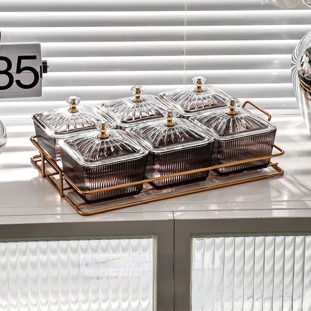 Luxuosa Bandeja de Frutas - Prato Divisório Elegante para Servir Mesa Posta013 Cozinha com Estilo