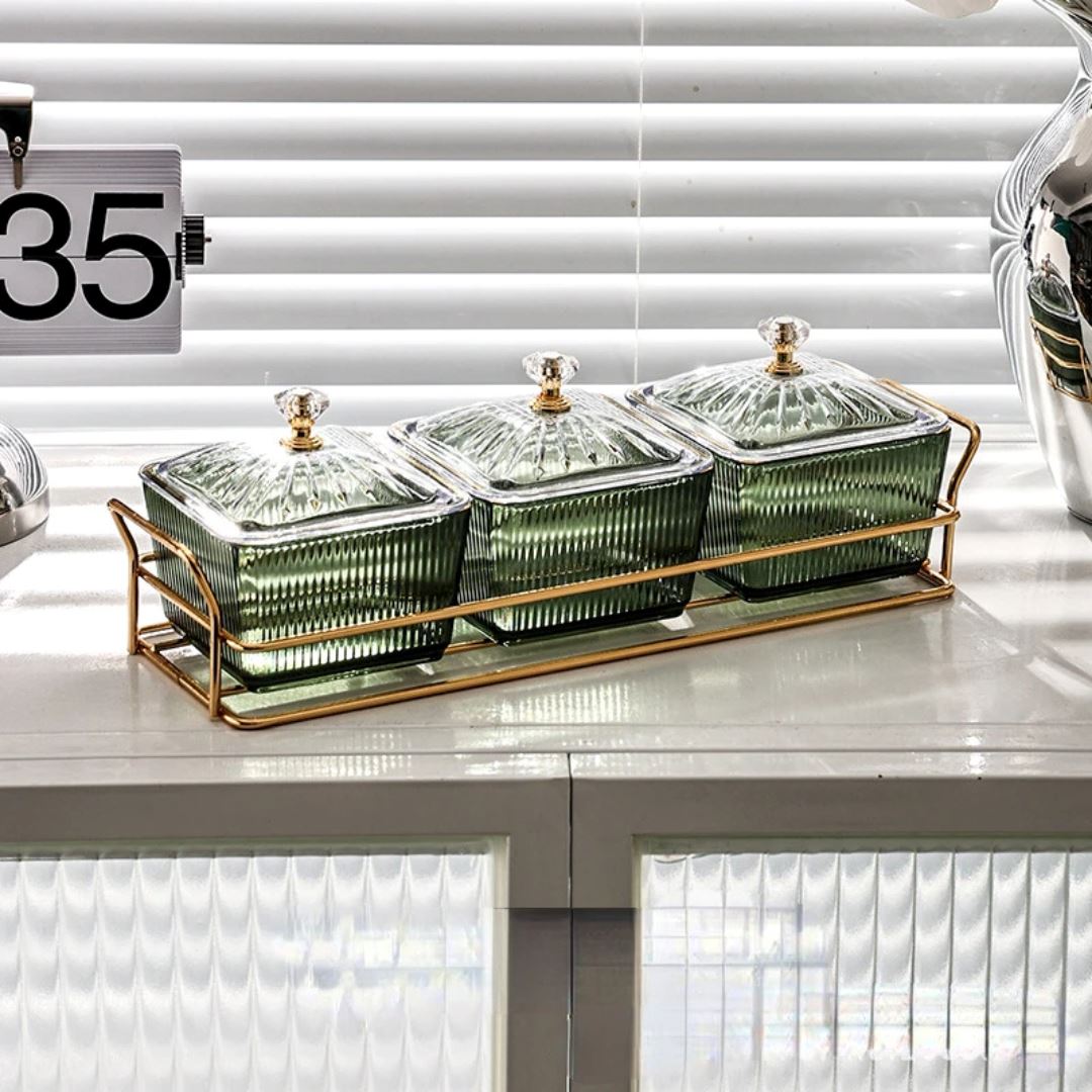 Luxuosa Bandeja de Frutas - Prato Divisório Elegante para Servir Mesa Posta013 Cozinha com Estilo
