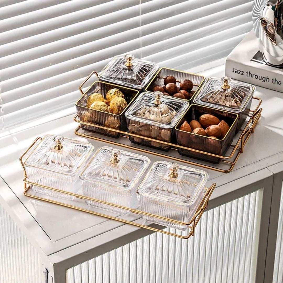 Luxuosa Bandeja de Frutas - Prato Divisório Elegante para Servir Mesa Posta013 Cozinha com Estilo