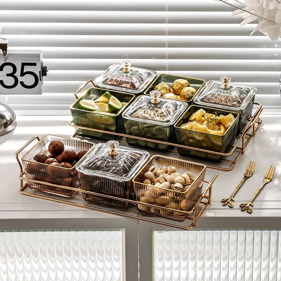 Luxuosa Bandeja de Frutas - Prato Divisório Elegante para Servir Mesa Posta013 Cozinha com Estilo