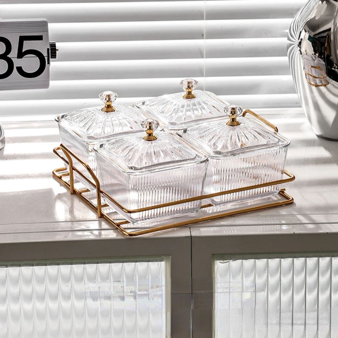 Luxuosa Bandeja de Frutas - Prato Divisório Elegante para Servir Mesa Posta013 Cozinha com Estilo