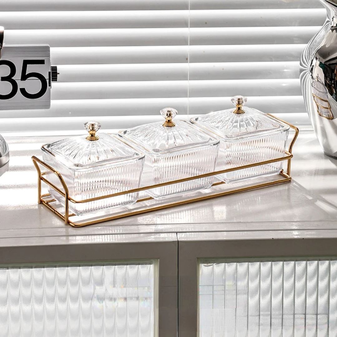 Luxuosa Bandeja de Frutas - Prato Divisório Elegante para Servir Mesa Posta013 Cozinha com Estilo