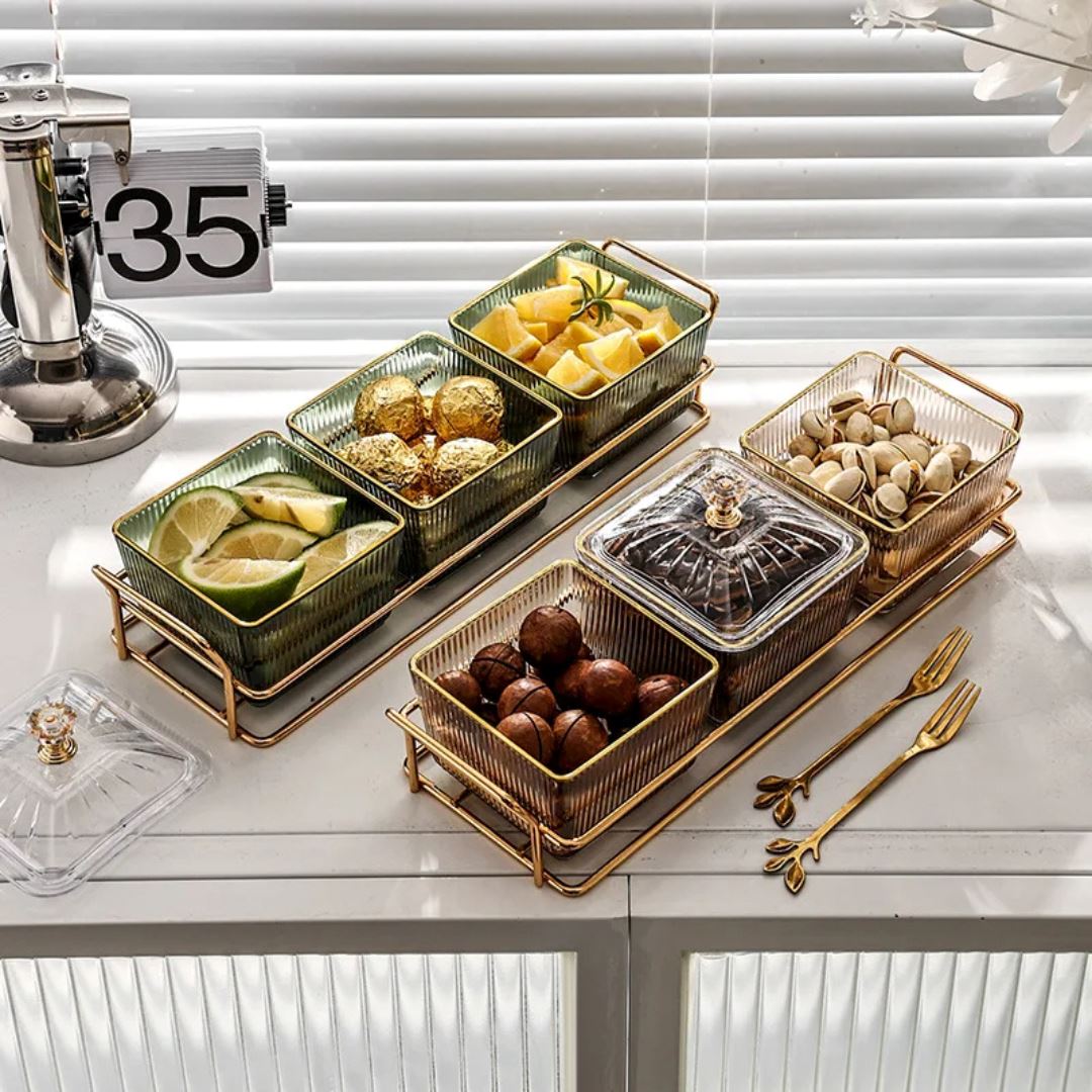Luxuosa Bandeja de Frutas - Prato Divisório Elegante para Servir Mesa Posta013 Cozinha com Estilo
