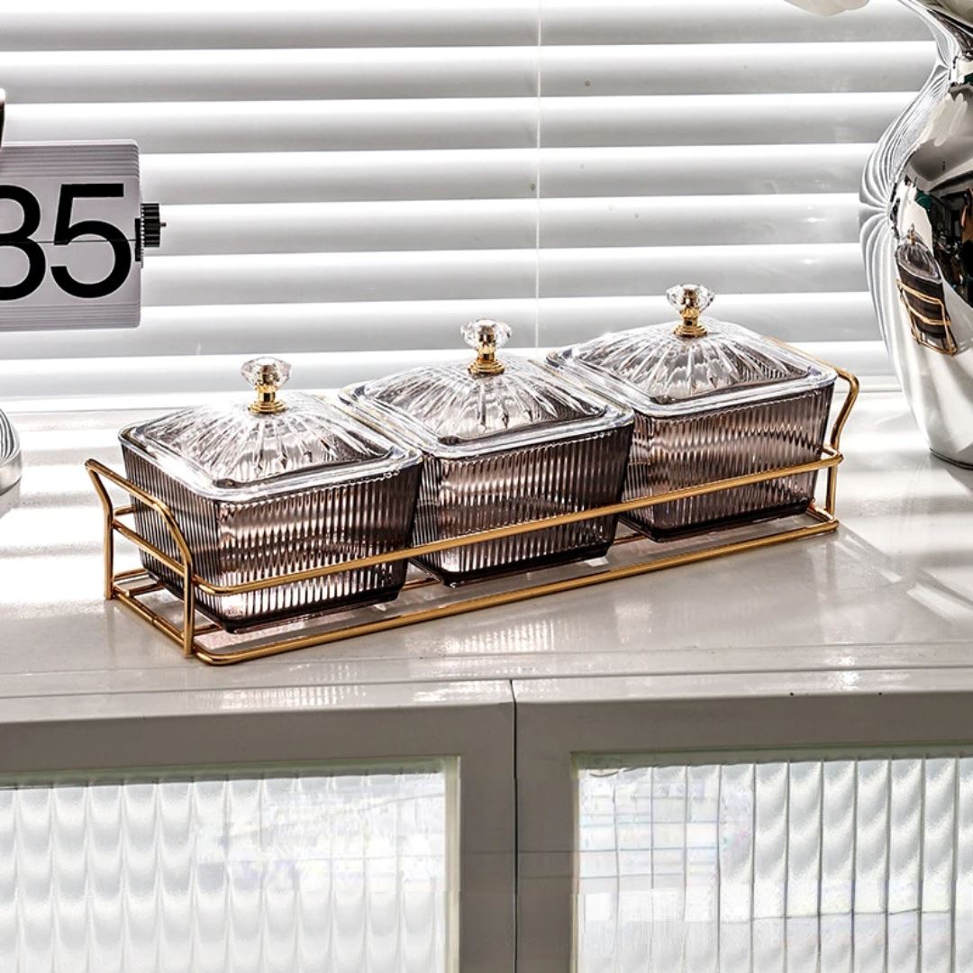 Luxuosa Bandeja de Frutas - Prato Divisório Elegante para Servir Mesa Posta013 Cozinha com Estilo