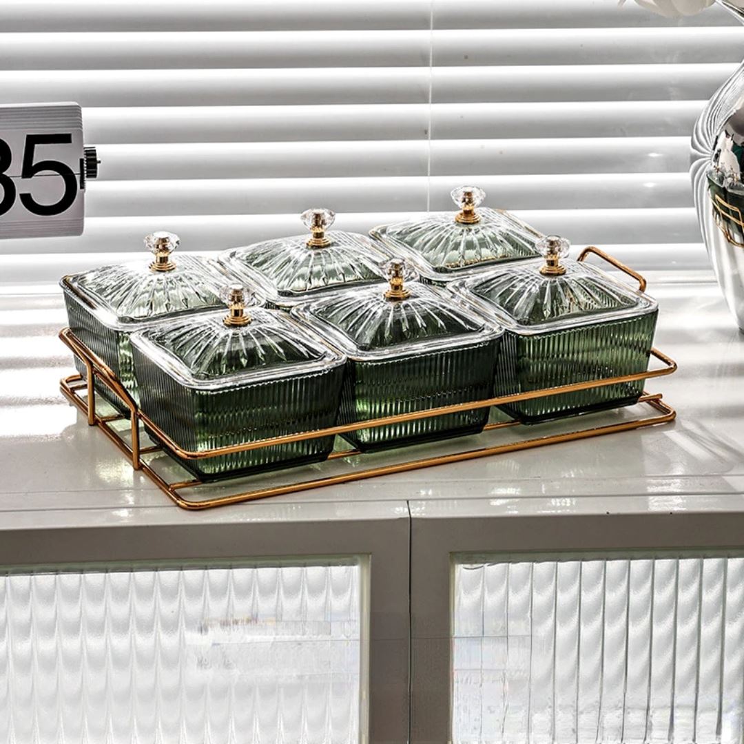 Luxuosa Bandeja de Frutas - Prato Divisório Elegante para Servir Mesa Posta013 Cozinha com Estilo