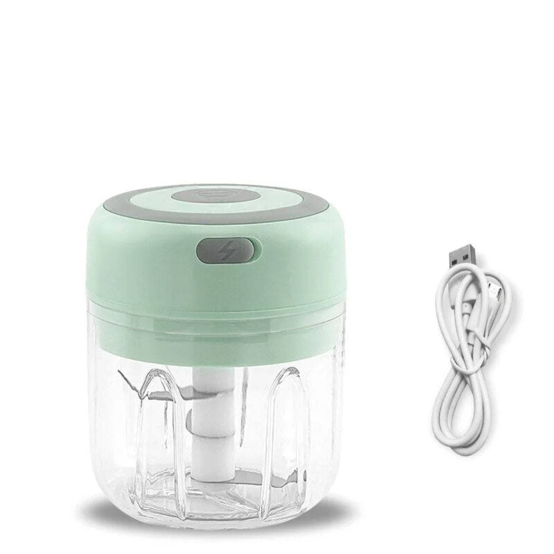 Mini Processador de Alimentos Elétrico Portátil - Triturador de Ingredientes Utilidades006 Cozinha com Estilo Verde 250ml