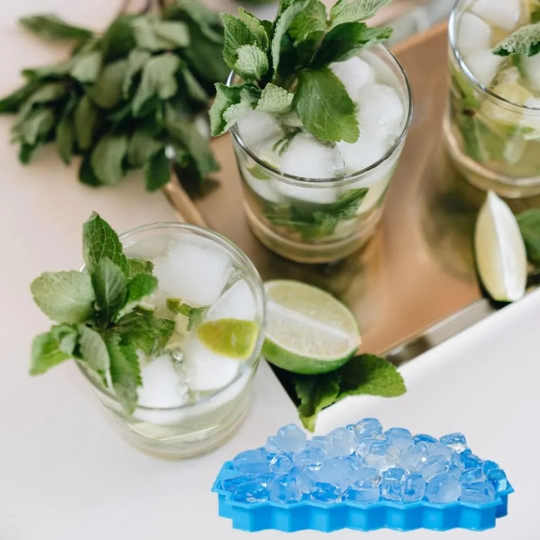 Molde Criativo para Gelo - Bandejas de Silicone Reutilizáveis Utilidades015 Cozinha com Estilo