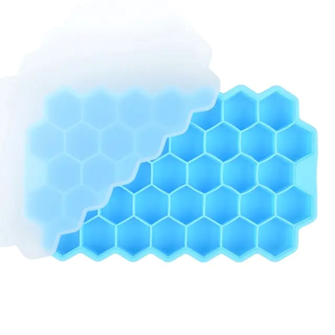 Molde Criativo para Gelo - Bandejas de Silicone Reutilizáveis Utilidades015 Cozinha com Estilo Azul