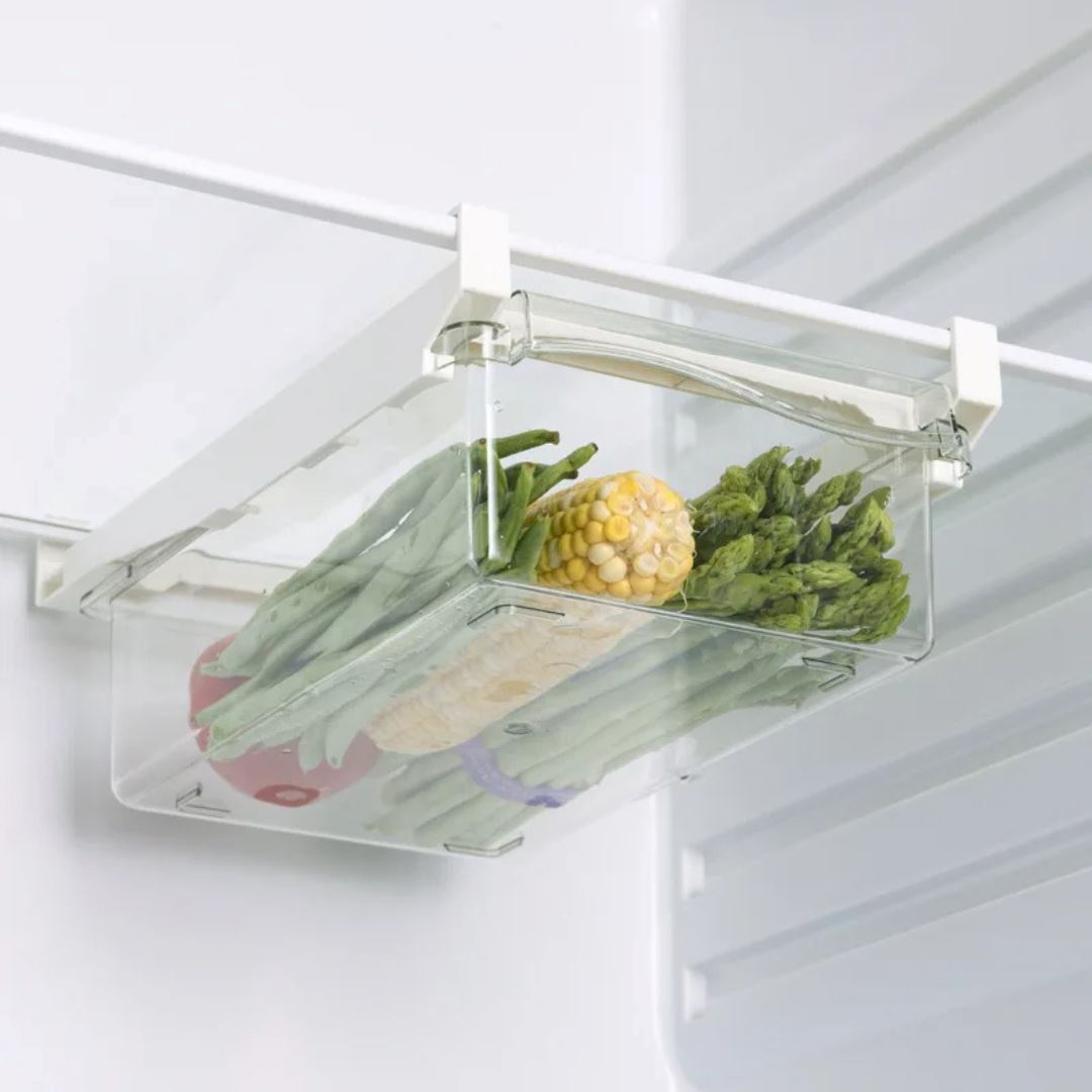 Organizador de Alimentos para Geladeira - Caixa de Armazenamento Deslizante de Plástico Organizadores004 Cozinha com Estilo Organizador de Vegetais