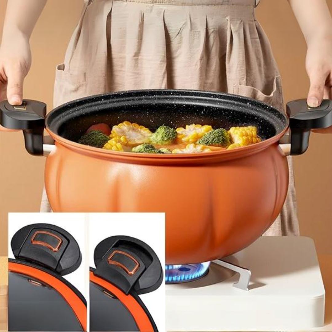 Panela de Pressão Compacta Antiaderente - Cozinhe com Facilidade Forno e Fogão015 Cozinha com Estilo