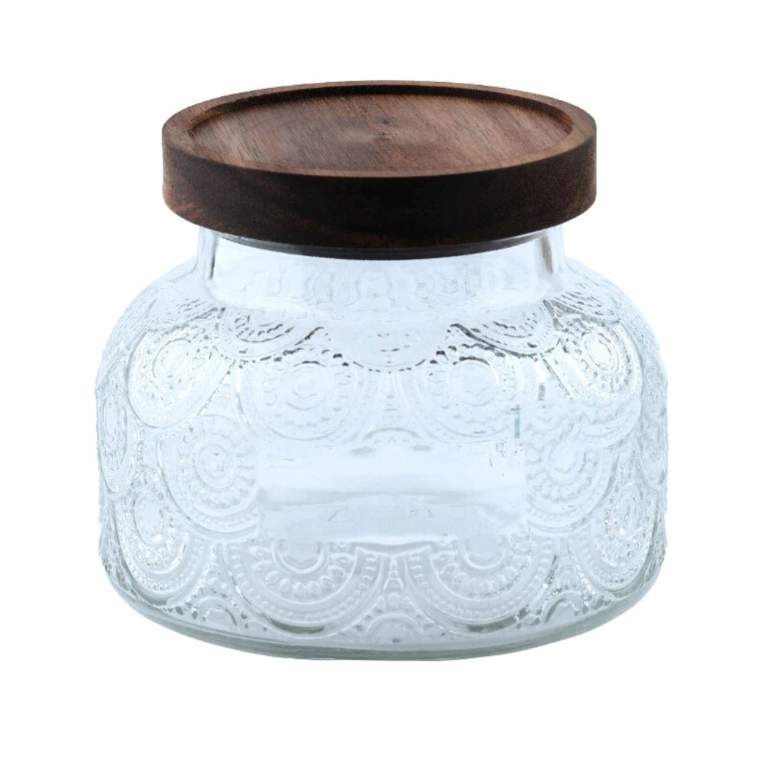 Pote Hermético de Vidro Transparente - Organizador Floral para Cozinha Amadeirados004 Cozinha com Estilo