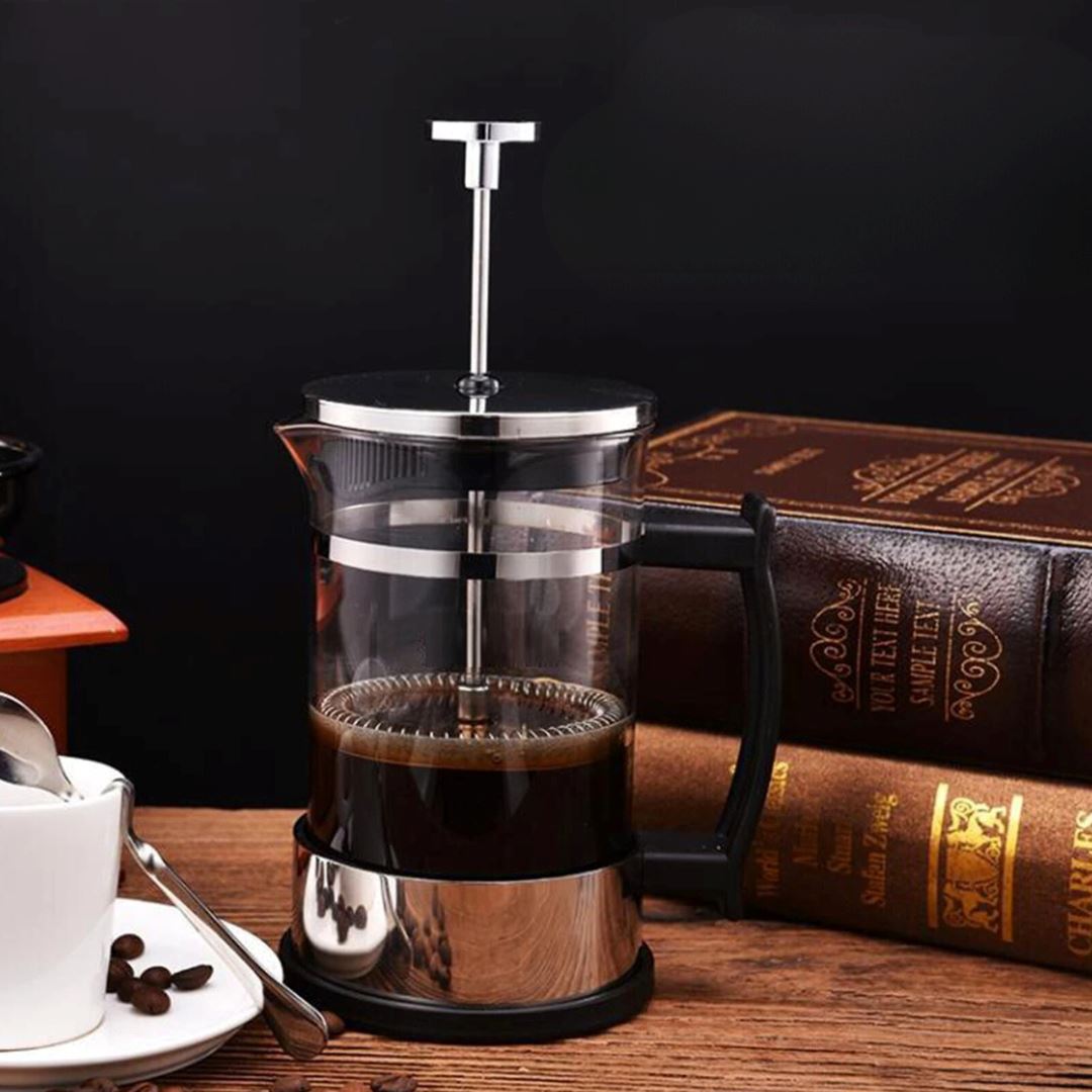 Prensa Francesa em Vidro e Inox - Preparo Versátil de Café e Chá Utilidades013 Cozinha com Estilo