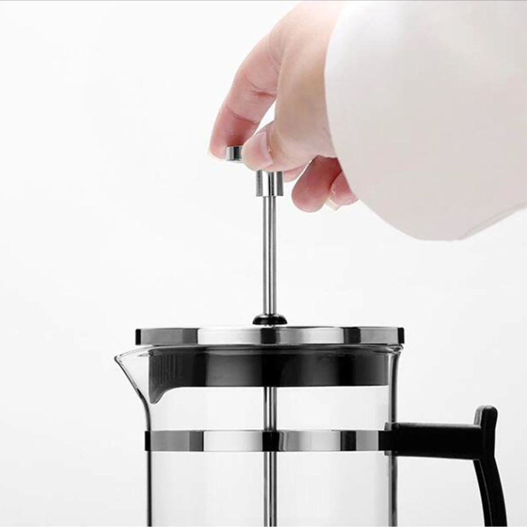 Prensa Francesa em Vidro e Inox - Preparo Versátil de Café e Chá Utilidades013 Cozinha com Estilo