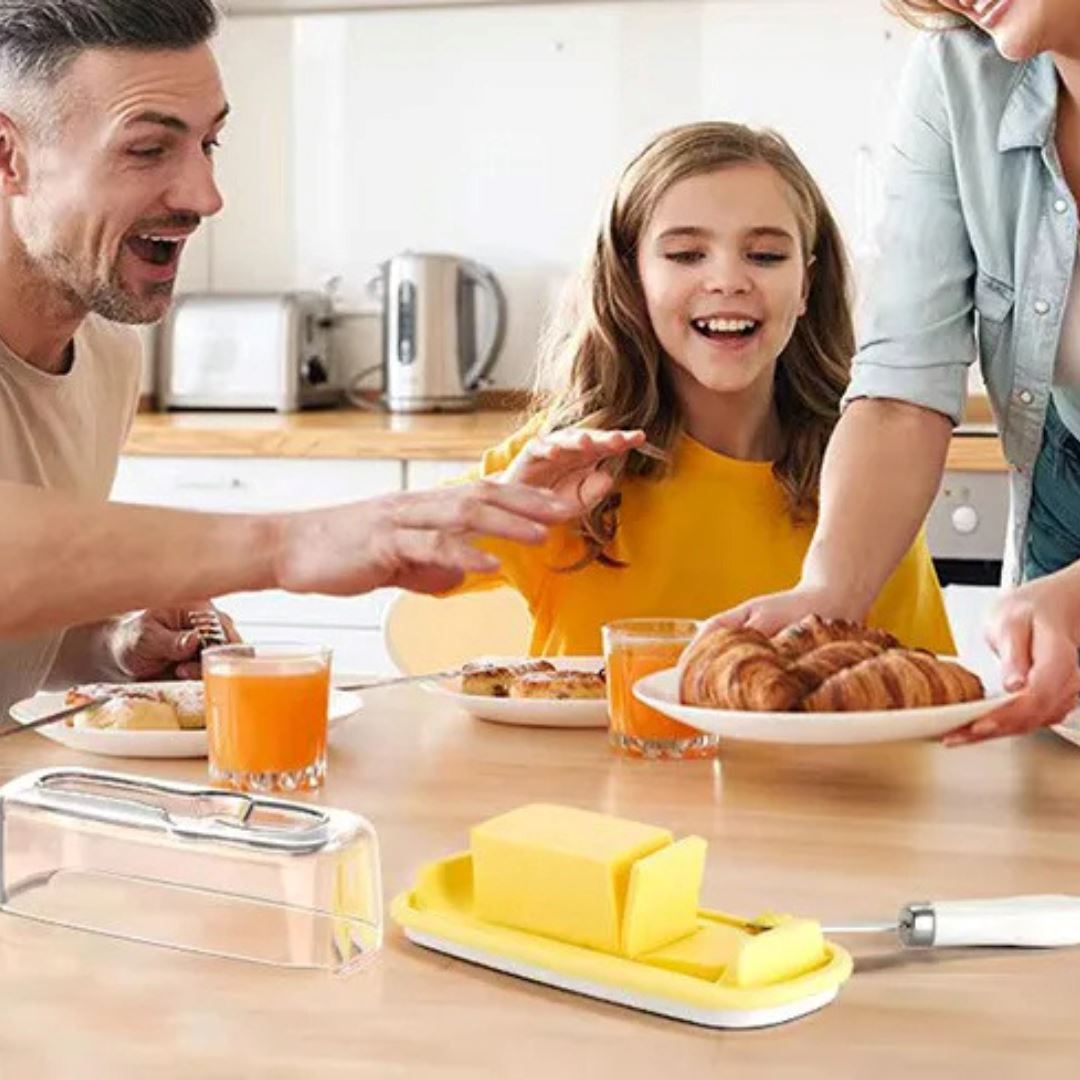 Recipiente com Faca para Manteiga - Frescor e Elegância na Mesa Utilidades016 Cozinha com Estilo