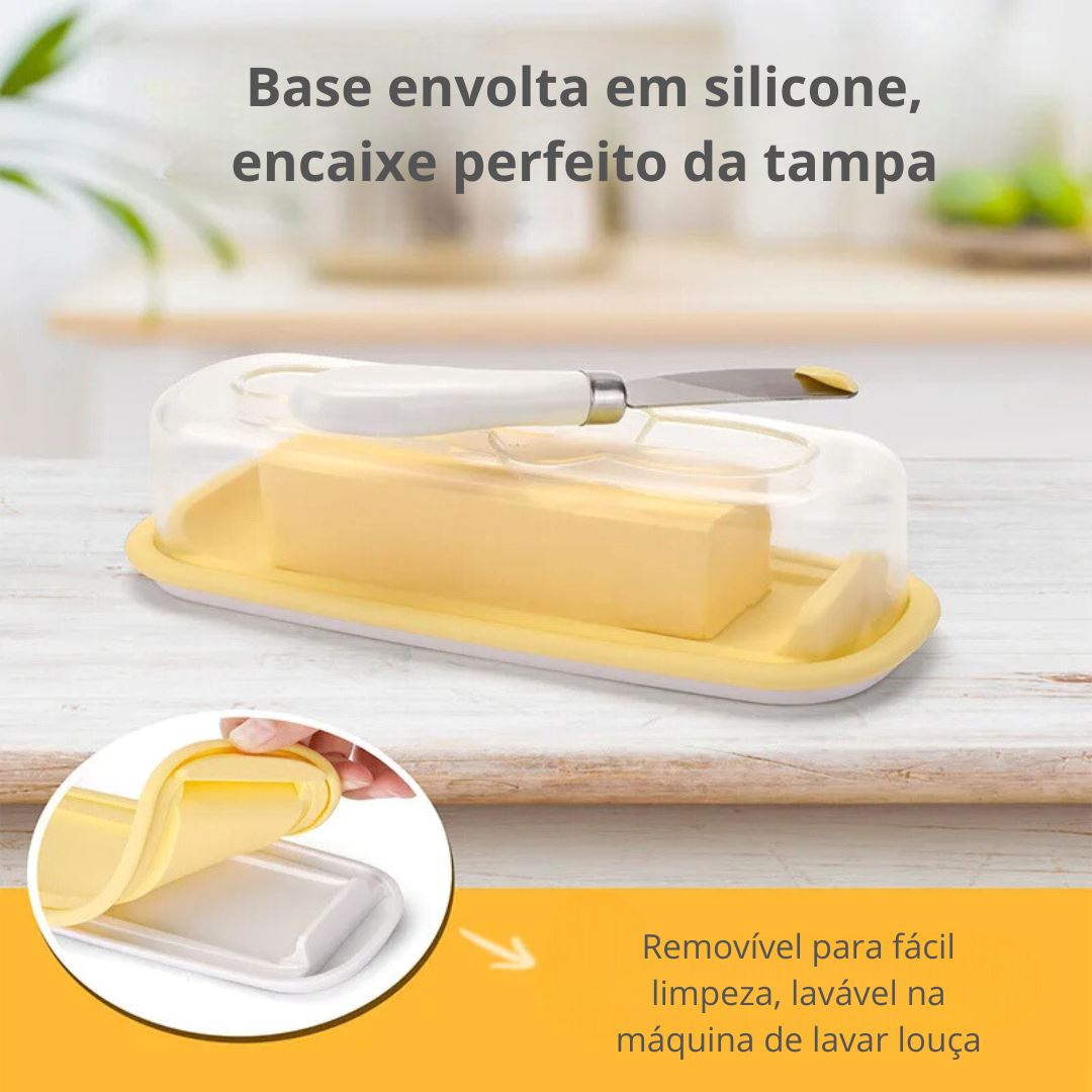Recipiente com Faca para Manteiga - Frescor e Elegância na Mesa Utilidades016 Cozinha com Estilo
