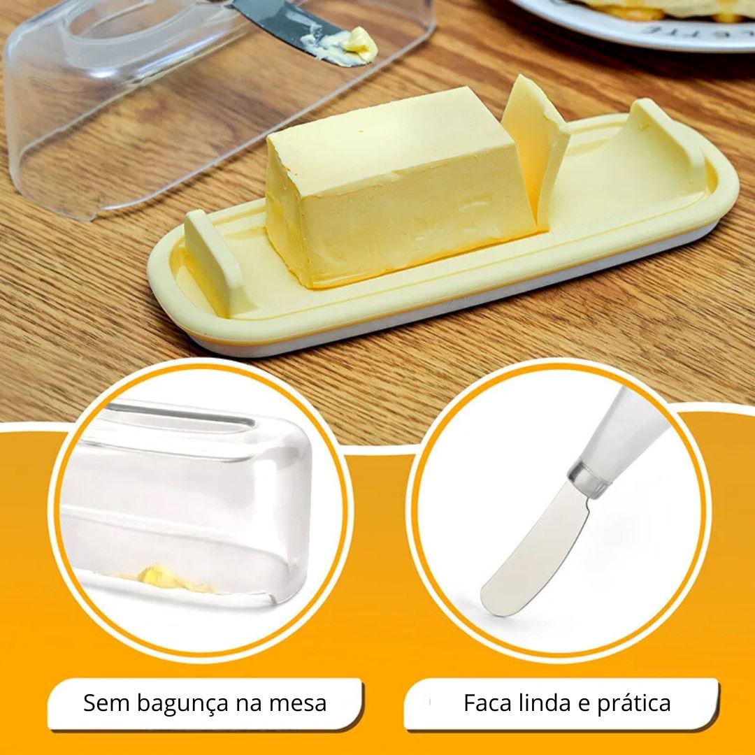 Recipiente com Faca para Manteiga - Frescor e Elegância na Mesa Utilidades016 Cozinha com Estilo