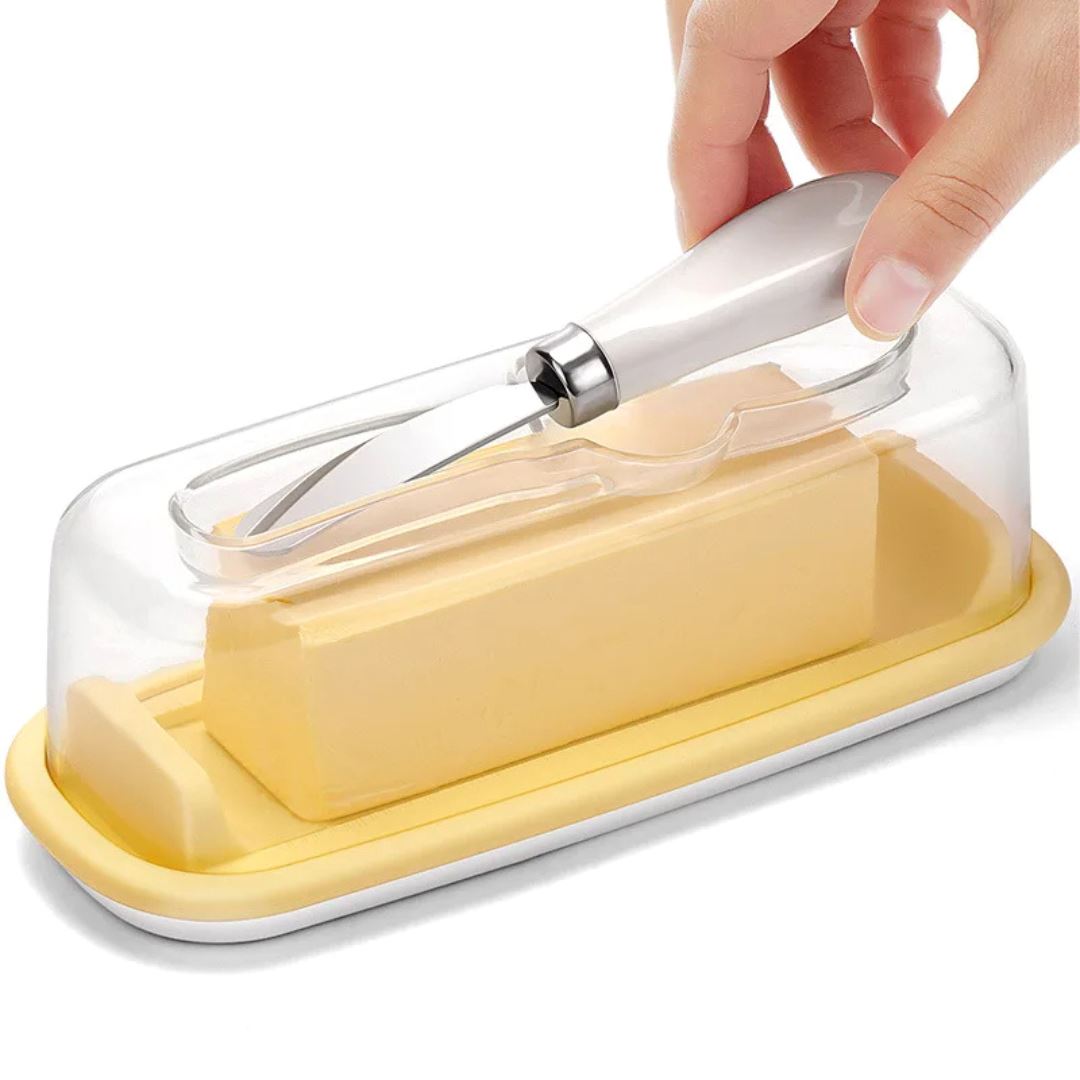 Recipiente com Faca para Manteiga - Frescor e Elegância na Mesa Utilidades016 Cozinha com Estilo