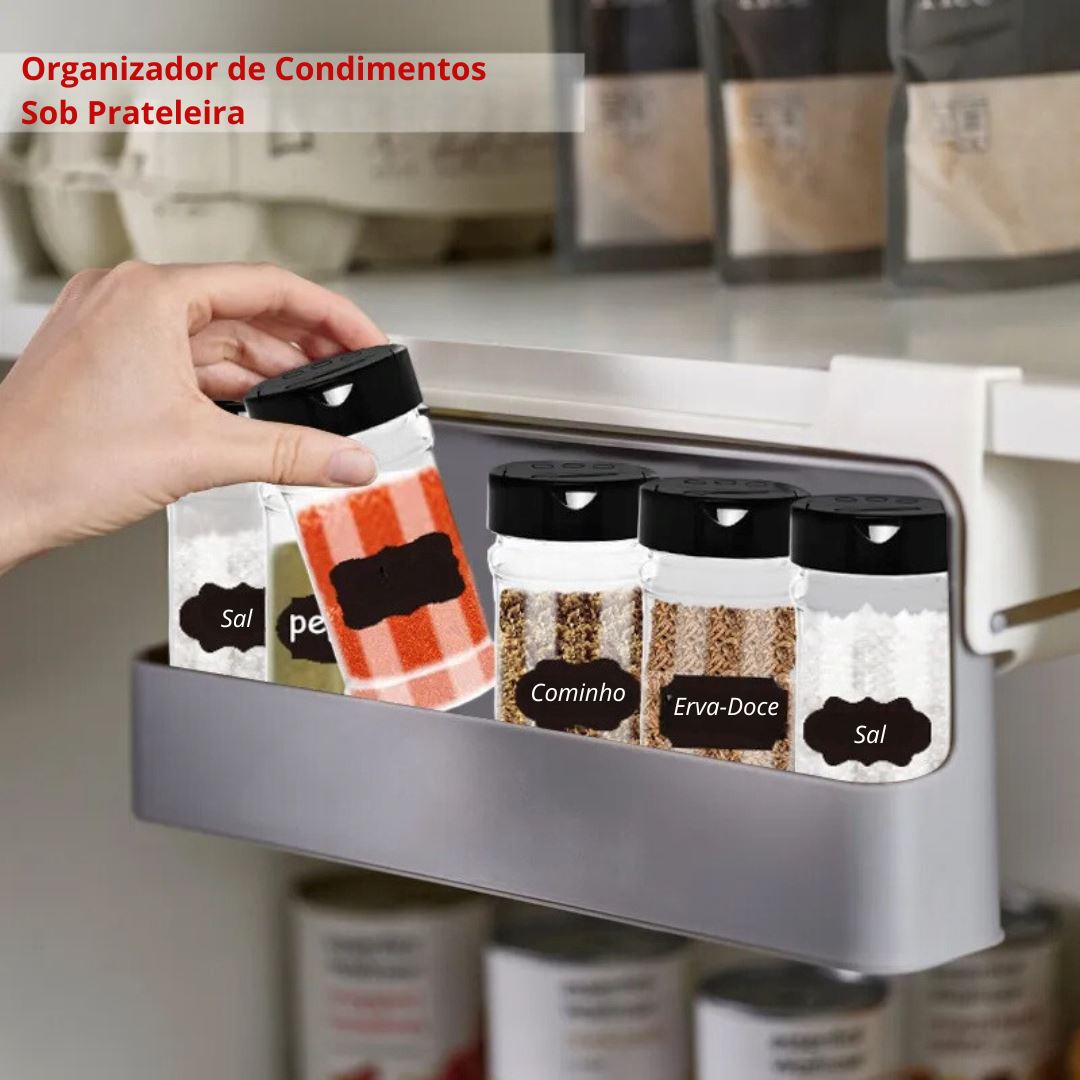 Suporte de Temperos Autoadesivo - Mantenha sua Cozinha Organizada Organizadores008 Cozinha com Estilo